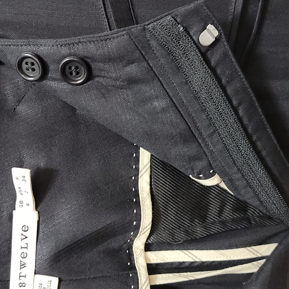 Twenty8twelve,  pinstripe pant, black ,size 2 - Picture 8 of 15
